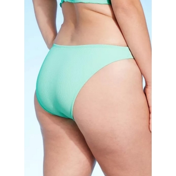 Xhilaration Ribbed Cheeky Bikini bottoms lime - Picture 1 of 10